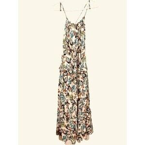 Lost + Wander Maxi Dress Tropical Floral Print SZ S Boho Cottagecore Prairie